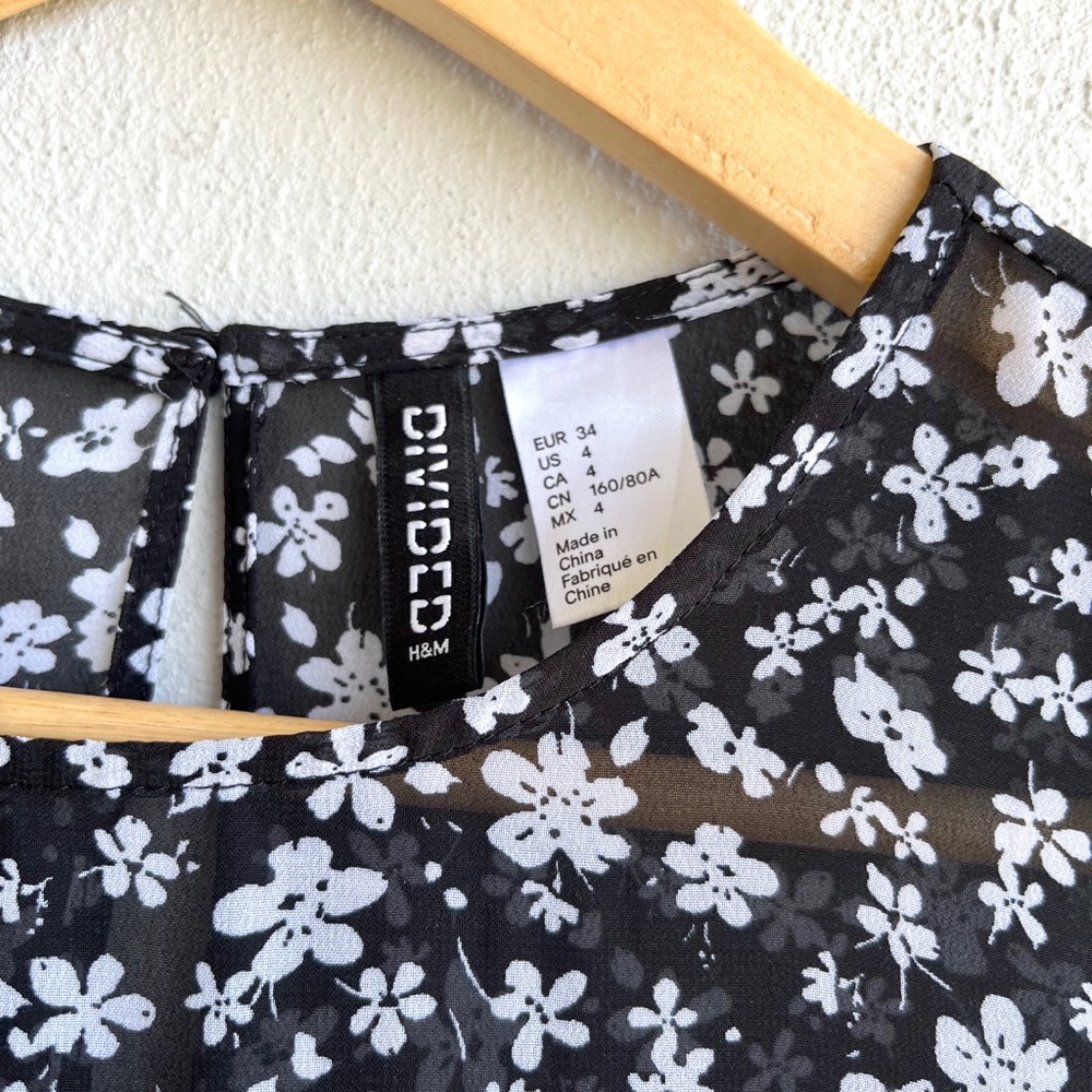 H&M | Floral Print Flounced Dress - Picture 8 of 16